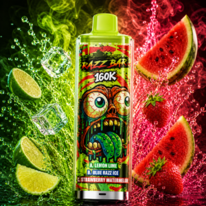 Razz Bar 160K Lemon Lime, Blue Razz Ice & Strawberry Watermelon